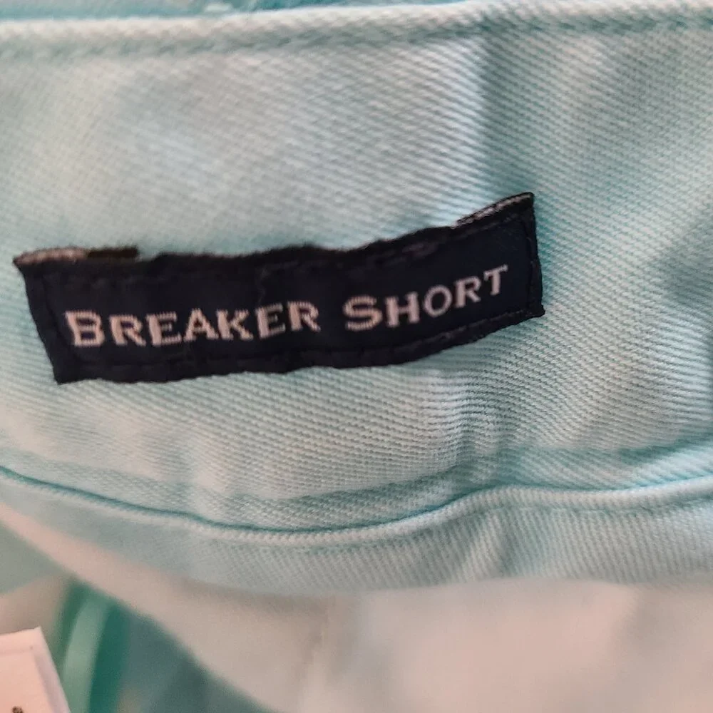 VINEYARD VINES EMBROIDERED BREAKER SHORTS LACROSSE MOTIF-POOL SIDE BLUE WAIST 28